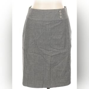 Gap Pinstriped Grey Stretch Pencil Career Business Skirt Women’s Size 10